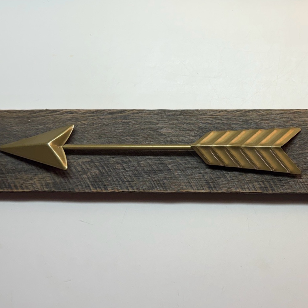 Handmade Gold Arrow Wall Art Plaque